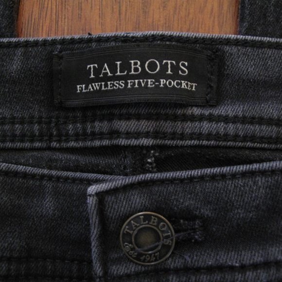 TALBOTS Flawless Five Pocket Barely Boot Faded Black Jeans - Picture 6 of 10